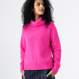 Wool blend roll neck luxury sweater