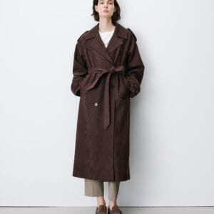 LONG SUEDE TRENCH COAT